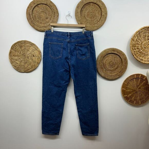 ASOS Dark Blue Denim High Waist High Rise Jeans Plus Size 24 - Picture 2 of 5